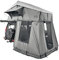 Prime Tech | Extended XL Autodachzelt mit Vorzelt | Softshell-Dachzelt mit Teleskopleiter & Matratze | Inkl. Vorzelt mit Bodenplane | 240x175 cm Liegefläche | Komfort für Camping | Grau