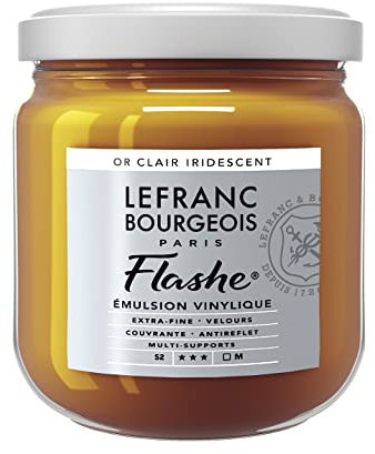 Lefranc Bourgeois Flashe Acrylique Pot 400ml Or Clair Iridescent