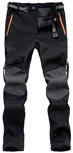 7VSTOHS Pantalon de randonnée Confortable pour Hommes Pantalon Chaud Coupe-Vent Escalade Marche Casual Pantalon pour Hiver/Automne/Printemps/été-Noir - XXL