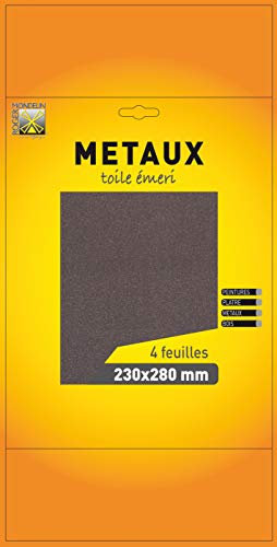 Toile Emeri Grain Moyen 1-4 Feuilles Mondelin - 101970