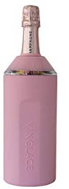 Vinglace Original Weinkühler, tragbar, Edelstahl, Isolierhülle für Wein / Champagner Flaschen - Rose