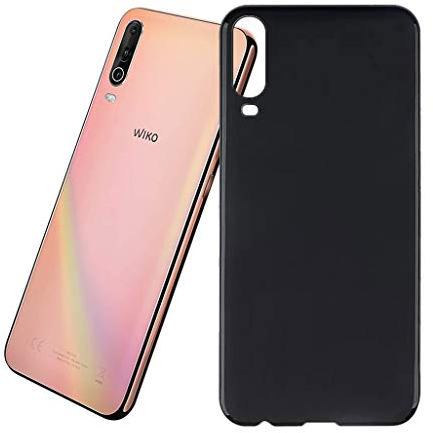 AQGG Hülle für Wiko View 4 (6.52 Zoll) Black TPU Weich Silikon Handyhülle Schutzhülle Stoßkasten Schale Case Bumper Slimcase Etui Tasche Anti Kratzer - Black