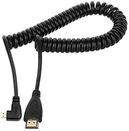 Eonvic Câble haute vitesse micro HDMI (type D, angle droit) vers HDMI standard (type A)