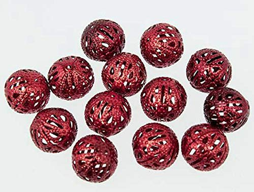 RiloStore 24 STK Metall Kugeln Orient 18mm Dekokugeln Metallkugeln Tischdeko Herbst Weihnachten Hochzeit orientalisch Basteln