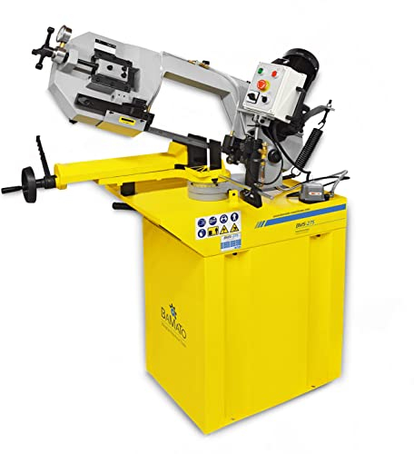 BAMATO Metallbandsäge BMS-275 | mit Kühlmitteleinrichtung | Schwenkbar bis 60° | Sägebandführung kugelgelagert | Hydraulische Absenkung | Bandsäge Metall