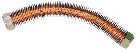 Air Compressor Exhaust Tube, Brass Air Compressor Discharge Tube M27 x 1.5mm Threaded Discharge Line with Heatsink Fins - Length (30cm)