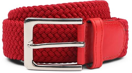 Suitable Geflochtener Gürtel Rot - Grösse 95 - Herren - Bekleidung - - Stretch -