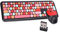 Yunseity 2.4G Wireless Keyboard and Mouse Combo, Colorful Round Keycaps Cute Aesthetic Keyboard, 110 Keys Full Size QWERTY Typewriter Keyboard(Black mixed)