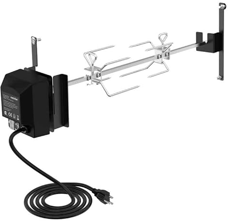 Onlyfire - Kit per girarrosto, in acciaio inox, per barbecue Weber a carbonella, 55,9 cm, Smokey Mountain Cooker