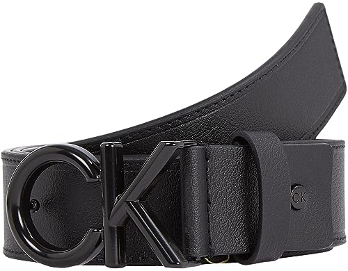 Calvin Klein Herren Gürtel aus Leder, Schwarz (Ck Black), 105 cm