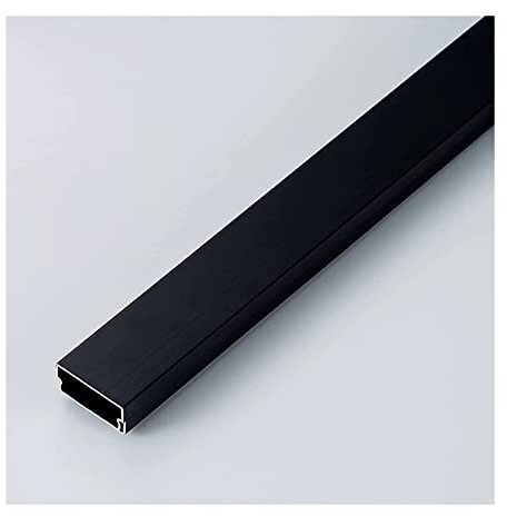 BYZOM Square Box Cable Trunking,Aluminum Alloy Trunking,Self-Adhesive Cable Hider,Decor Wire Hider,Electrical Cable Management,1m Long,Cable Management For Home Office(Black,20 * 10mm)