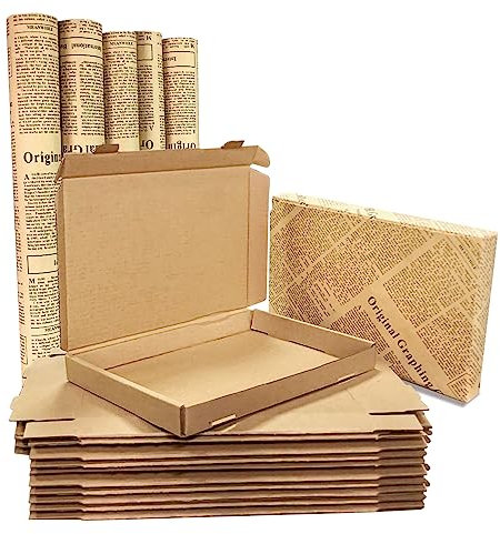 TOHDNC A5 Cardboard Shipping Boxes 10 pack, 230x150x25mm Royal Mail Large Letter Boxes, Packaging Mailing Boxes for Packaging, Mailing, Business