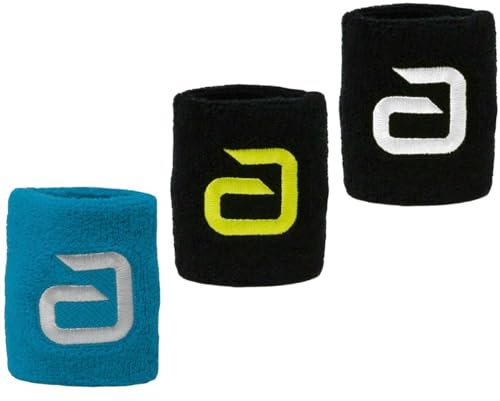 ANDRO Schweißband Alpha, schwarz/Neongelb