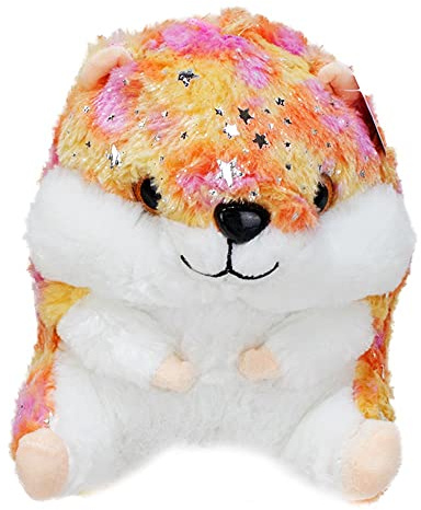 BEMIRO Hamster Plüschtier XL Mit Sternchen - Orange - 65 cm Kuscheltier, Flauschig Weich, Meerschweinchen Kuscheltier