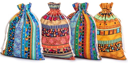 Gone Fishing 24 Stück Jutesäckchen 15x20cm Baumwollbeutel Jutebeutel mit Adventszahlen Aufkleber Baumwolle Säckchen mit Kordelzug Jute Sack Schmuckbeutel