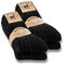 4 Paar Alpaka Socken Herren Damen Wollsocken warme Wintersocken 20900 (Schwarz 39-42)