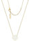 Unique Four Leaf Clover Necklace for Women Girl White Black Blue Red Lucky Clover Pendant,18K Gold Plated Jewelry Christmas Valentine's Day Gifts (White-Gold)