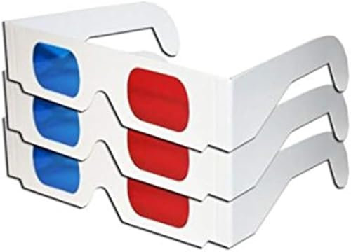 3 gafas estéreo 3D unisex plegables de cartón 3D para películas, TV, revistas y más inteligentes y atractivos, accesorios