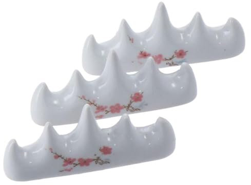 hobbyhub 3Pcs Paint Brush Rest Stand,Ceramic Brush Holder,Pen Rack Rest Stand,Calligraphy Brush Holder for Art, Brush