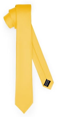Ladeheid Klassische Herren Krawatte, matt, Perfekt für Büro & Festlichkeiten, Vielfältige Farben - Ideal für Geschäftsmeetings, Hochzeiten TMM-5 (150cm x 5cm, Honig)