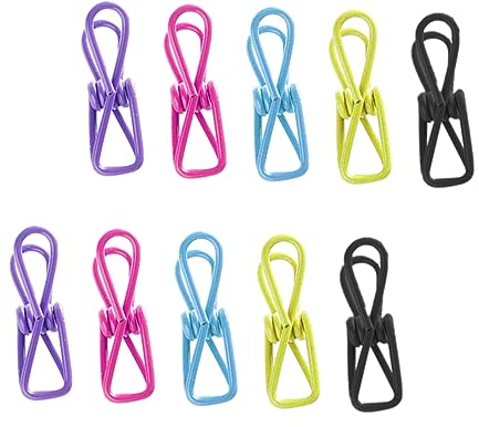 MAGICLULU 10stücke Wäscheklammer Draht Kleidung Clip Winddicht Kleiderklammer Gebrauchsmetallclip Für Socken Handtücher Babykleidung Fotoclip Utility Clip