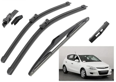 DVOLTS Wischer Scheibenwischer Für Hyundai I30 I30 CW 2007–2009, 24 Zoll + 18 Zoll + 12 Zoll, Vorne Und Hinten, Wischerblätter, Bürsten, Cutter-Zubehör