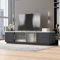 Merax Meuble TV Bas pour Le Salon - 160 cm - pour TV de 70 - avec tiroirs - Meuble de Salon - Gris