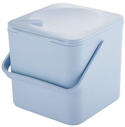 Minky 3.5L Caddy, Kitchen Food Waste Caddy, Recycle Bins for Kitchen, Multipurpose Storage Caddy, Removable Bag Retention Ring & Sturdy Handle, Choice of Colours, Made in the UK