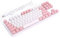 NIZUUONE Mechanische Gaming-Tastatur mit Gemischter Beleuchtung, 87 Tasten für Desktop-Laptop, 919, Rosa, Weiß (Weiß und Rosa)