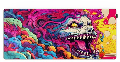 XXL PROPADS Premium Gaming Mousepad im Mad Dream Design gedruckt in Hamburg - Gaming-Mauspad, rutschfestes Gummi, Starke Umkettelung, einfach zu reinigen