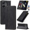 Jasonyu Funda para Xiaomi Poco F6,Cuero PU Carcasa,Tipo Libro Flip Case con Tarjetas y Cartera,Soporte Plegable,Cierre magnético,Capa (Negro)