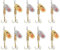 Monozoz Lot de 10 leurres de pêche pour la pêche à la truite - Cuillères de pêche en eau salée - Lisses - Triplets d'eau salée - Pour la pêche au brochet
