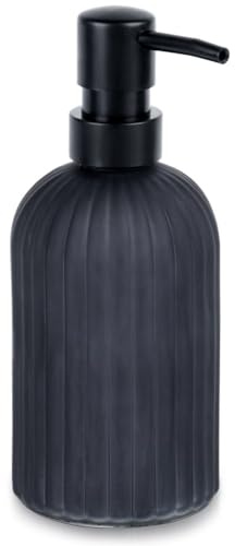 Vilde Seifenspender Flüssigseifen-Spender Spülmittel-Spender aus Glas | schwarz 400 ml