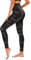 TNNZEET High Waist Leggings Damen Elastische Leggins Weiche Sporthose für Sport Gym, Schwarz Bedruckt, L-XL