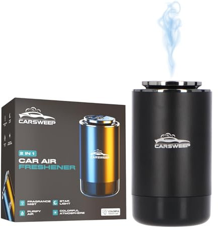 Carsweep® Auto-Parfüm - Auto-Lufterfrischer - Auto-Dufterfrischer - Inklusive Stimmungsbeleuchtung - Weißer Tee