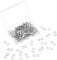 Lusofie 150 Stück S Haken Klein 0.5 Zoll Mini S-Haken Zum Aufhängen Kleine Edelstahl S-Förmig Haken Mit Box Für Weihnachtsdekoration DIY Basteln Schmuck Küche Badezimmer Hängende (Silber)