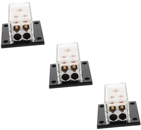 Mobestech 3pcs Sturdy Car Power Distribution Box Distribution Block Ground Audio Amplifier