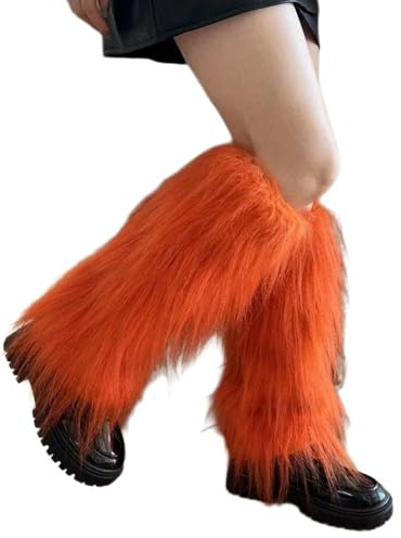 Itkcozcg Socken, Plüsch-Beinstulpen für Damen, gemütliche Winterstiefel-Topper, Manschetten, ästhetisch, Punk, bunte Beinbedeckungen, Gamaschen, Streetwear