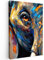 MuchoWow© Leinwandbild Groß 80x120 cm XXL Dekoration Wohnzimmer Bilder Pictures Wall Decoration Living Room Wohnungs Deko Moderne Bild Elefant - Kunst - Tiere