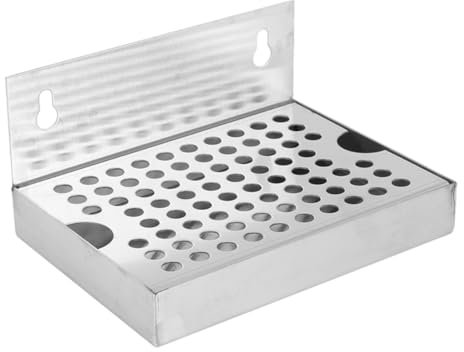 SWAYVES An Der Wand Montierte Abtropfschale Für Bier, Abnehmbare Auffangschale Aus Edelstahl, Abtropfschale Für Fassbier Aus Selbstgebrautem Fass/15.2 * 11.2 * 6.6Cm