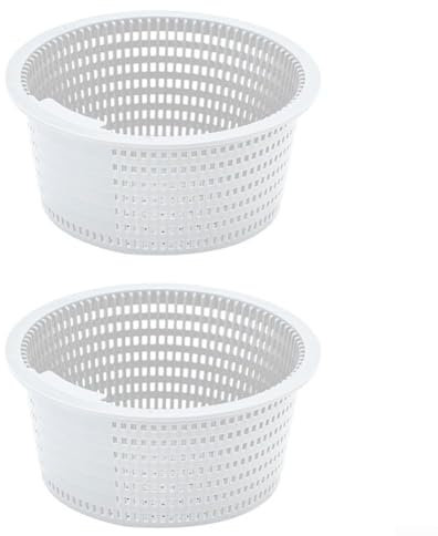 Sileduove Pool Skimmer Filterkorb P06436 Ersatzteil für Stahlwand Schwimmbad 16 x 12 x 7 cm weiß (2 Stück)