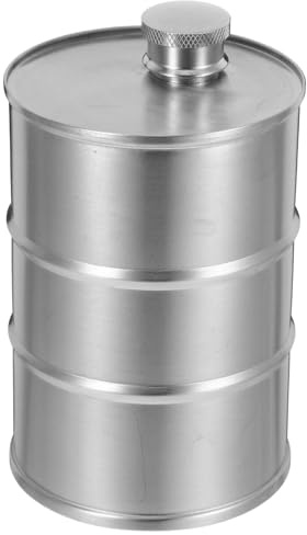 FOMIYES Edelstahl Trinkflasche 750 Ml Bierfass Design Outdoor Camping Wein und Whiskyflasche Langlebiger Spirituosenbehälter für Wandern und Picknick