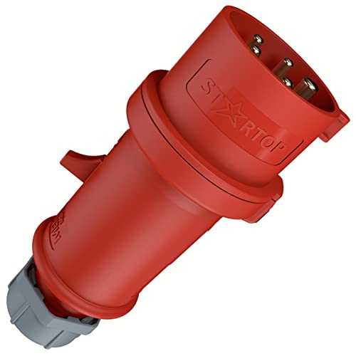 Mennekes 34 – Prise 3 pôles + neutre + terre 32 A IP-44 400 V Rouge référence 34
