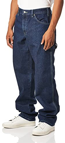 Dickies Hombre, Vaquero utilitario de corte holgado, AZUL ÍNDIGO ACLARADO, 38W / 34L