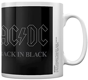 AC/DC Back In Black Tasse, 7.9 x 11.00 x 9.3 cm