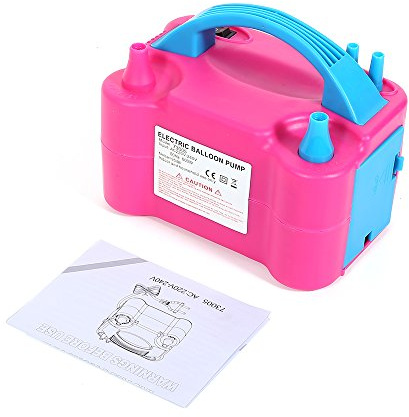 Gonfleur électrique ballon électrique pompe de gonflage deux buses d'air du ventilateur portable 220-240V - VENDEUR PRO - Rose-