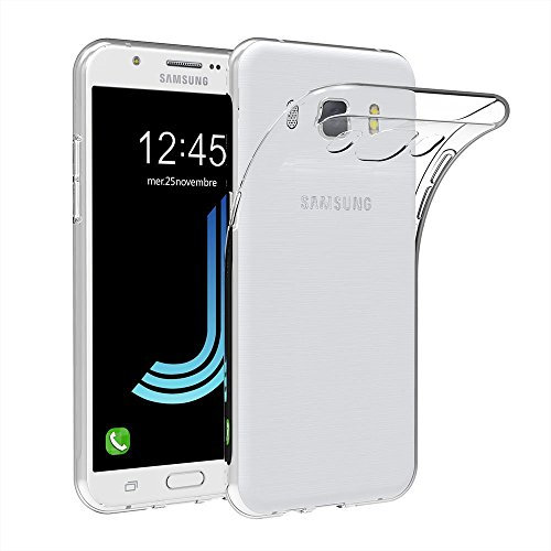 MaiJin Custodia per Samsung Galaxy J5 (2016) SM-J510FN (5,2 Pollici) Morbido TPU Cover Cristallo di Rocca Trasparente Anti Scivolo Protezione Posteriore Cover