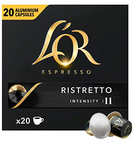 L'Or Café Espresso Ristretto - Intensité 11 - 100 Capsules (Lot de 5X20)