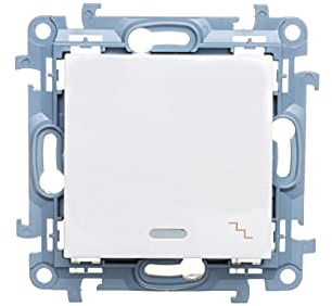 Kontakt-Simon CW6L.01/11 Electrical Switch White Plastic IP20 IP44 250V 10A 77mm