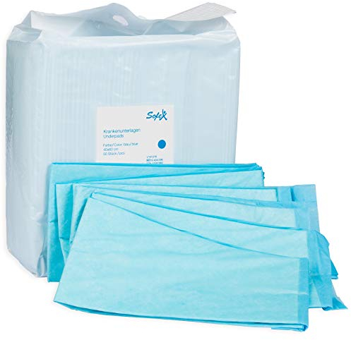 Almohadillas Desechables para incontinencia 50 Piezas 60x90cm 6 Capas Azul, absorbencia, Protector para Cama, Almohadillas de higiene